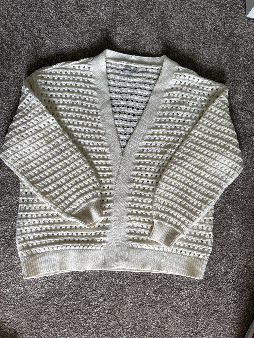 EUC Sonoma Goods for Life Fisherman Cardigan Sweater
